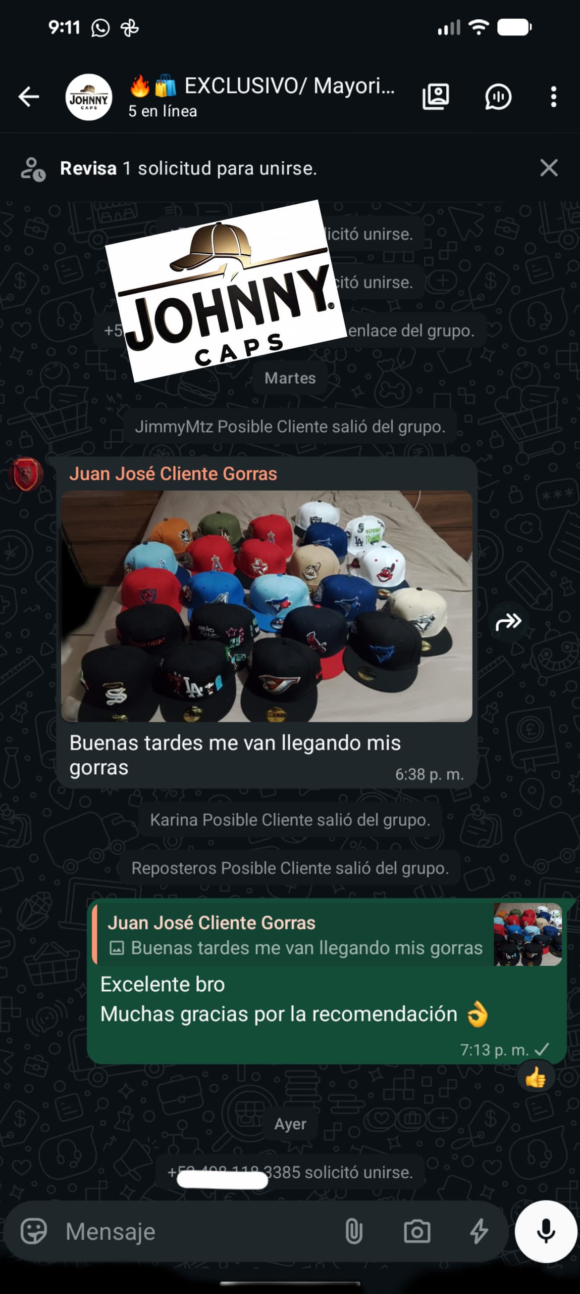 Cliente Johnny Caps