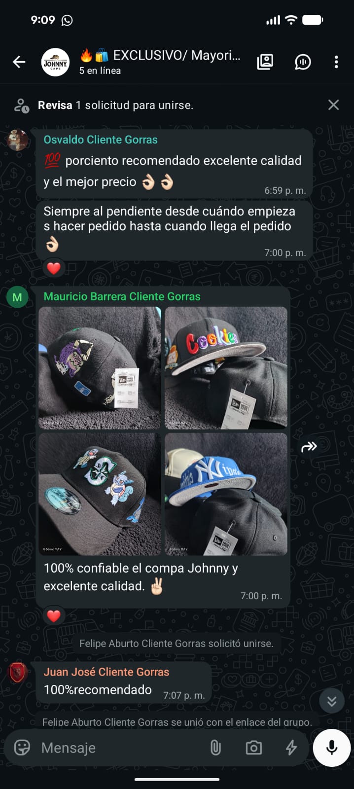 Cliente Johnny Caps