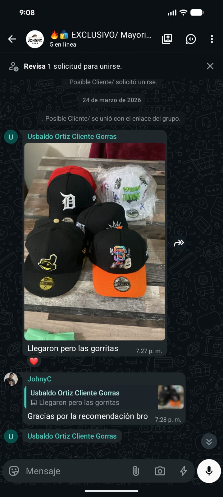Cliente Johnny Caps